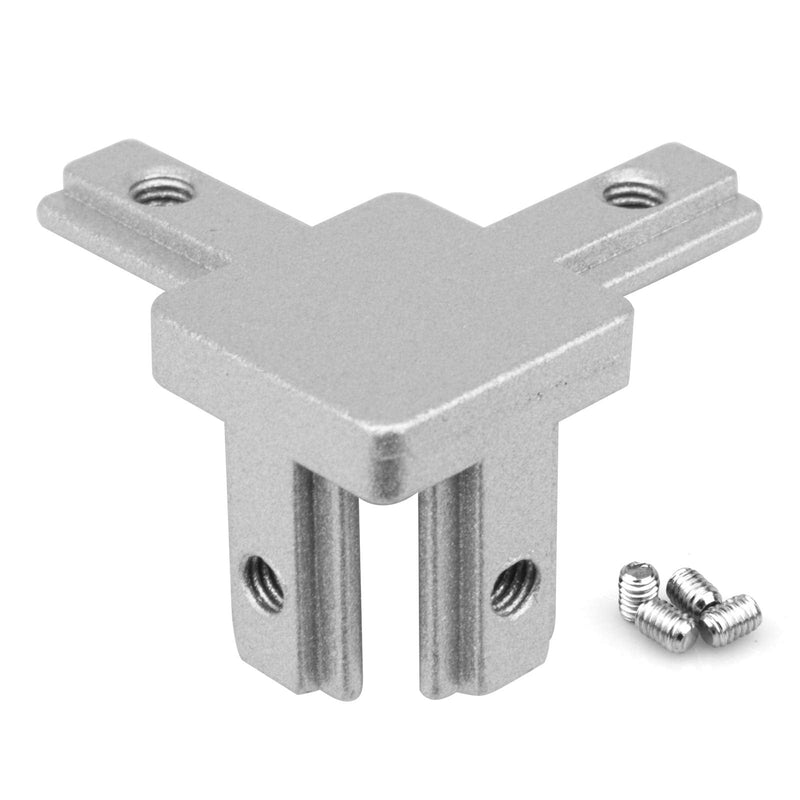 OTTFF 20 Pcs 2020 Series 3-Way End Corner Bracket Solid Connector with M4x 5mm 304 Stainless Steel Screws for Standard 6mm T Slot Aluminium Alloy Extrusion Profile 3D Printer Parts