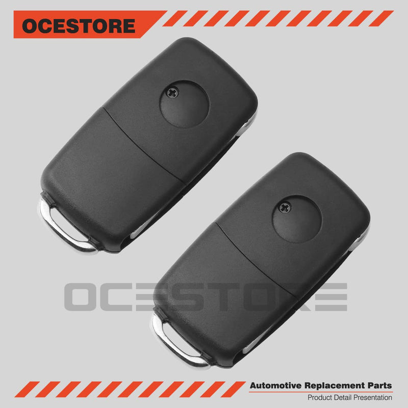 [AUSTRALIA] - OCESTORE 2Pcs Car Key Fob Keyless Entry Remote HLO1J0959753AM 3-btn Compatible with Beetle CC Golf GTI Passat Touareg 