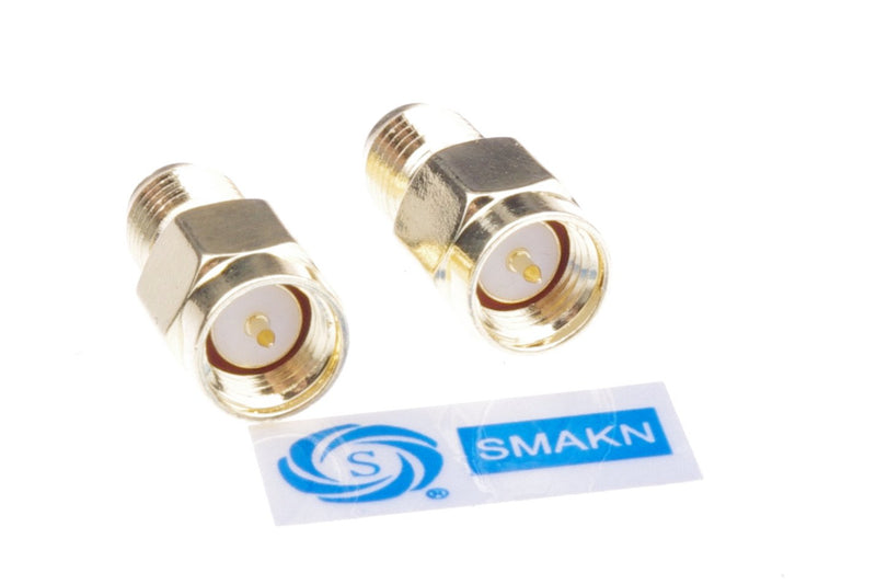 SMAKN 2PCS SMA Male Jack to RP-SMA Female coaxial Cable Connector Converter Adapter for Mobile Signal Booster Repeater