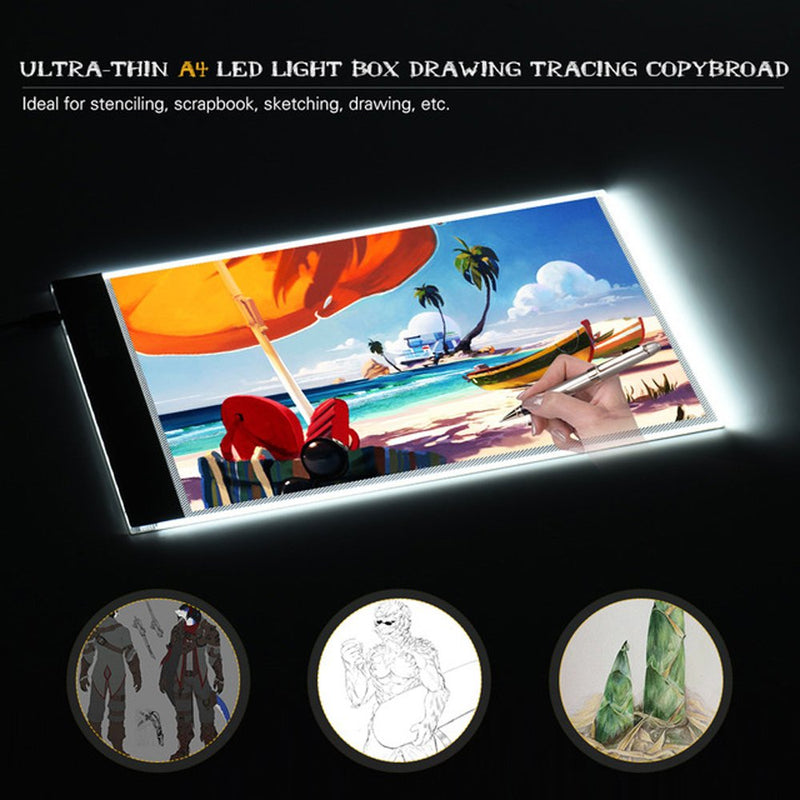 CRT A4 LED Light Box Tracer, USB Power Adjustable LED Light Tablet Board Pad for Artists, Drawing, Sketching, Animation, 5D Diamond Painting DIY