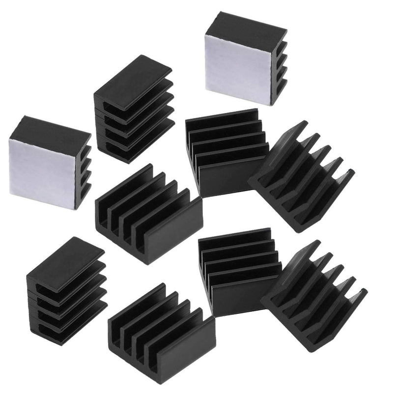 [AUSTRALIA] - Easycargo 124pcs Heatsink Kit 9 Sizes Multicolor Aluminum Copper + 3M 8810 Thermal Conductive Adhesive Tape, Cooler Heat Sink Cooling VRM VRAM CPU GPU Small IC Laptop Raspberry Pi 4 SSD NVMe M.2 PS5 Pre-Applied Thermal Tape 