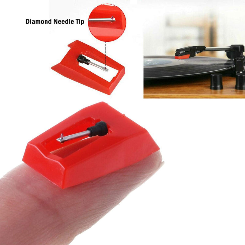 [AUSTRALIA] - Record Player Needles,3 Pack Universal Turntable Replacement Stylus Needles for Vinyl Record Player, LP Player, Phonograph (onesize, Red) onesize 