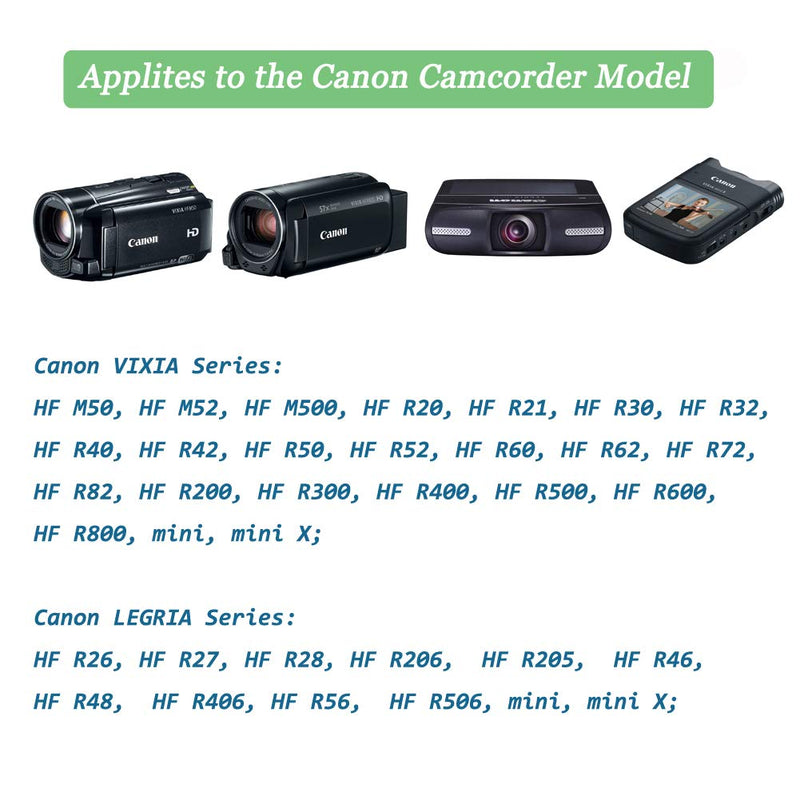 TKDY CA-110 AC Adapter CA110 Compact Power Supply Charger kit for Canon VIXIA HF M50 M52 M500 R20 R21 R30 R32 R40 R42 R50 R52 R60 R200 R300 R500 R600 R800, LEGRIA HF R206 R26 Camcorders.