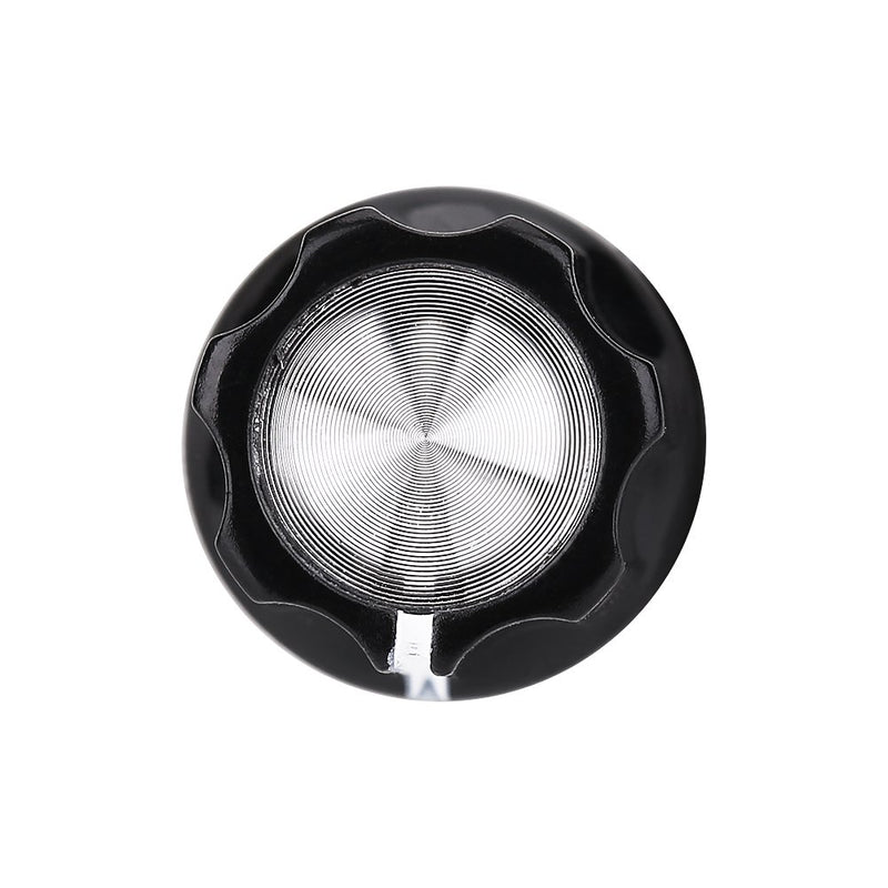 Volume Knobs, 10Pcs Black Metal Liner Taper Rotary Potentiometer Control Knobs Cap Adjustable for D Shaped Shaft Electric Guitar Bass