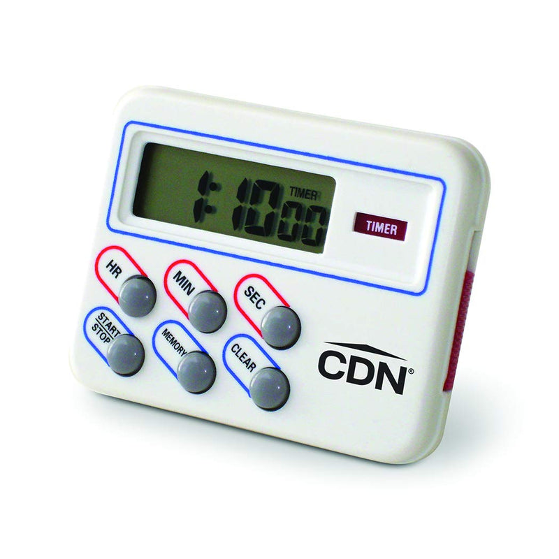 CDN Digital Timer and Clock Memory Feature, 6.8 x 4.5 x 0.9 inches, Cream 1