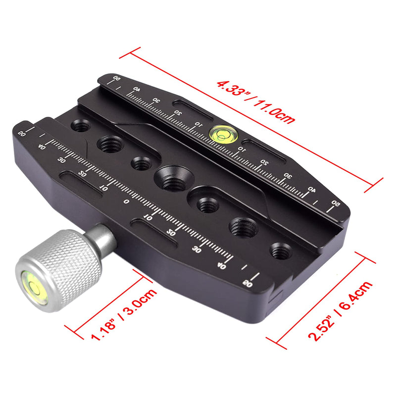 Fotoconic CL-110N Quick Release Clamp Compatible with Arca Swiss QR Plate, Arca Clamp Relacement for Tripod Monopod