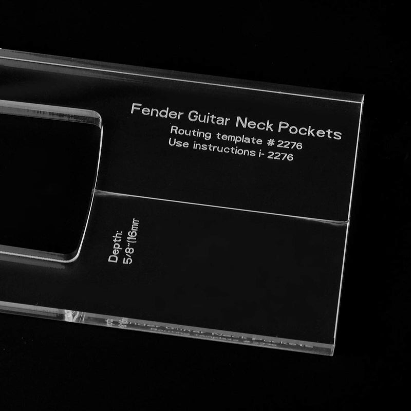 Musiclily Pro CNC Accurate Acrylic Guitar Neck Routing Templates for Standard Strat/Jaguar/Jazzmaster/Mustang Strat and Offset