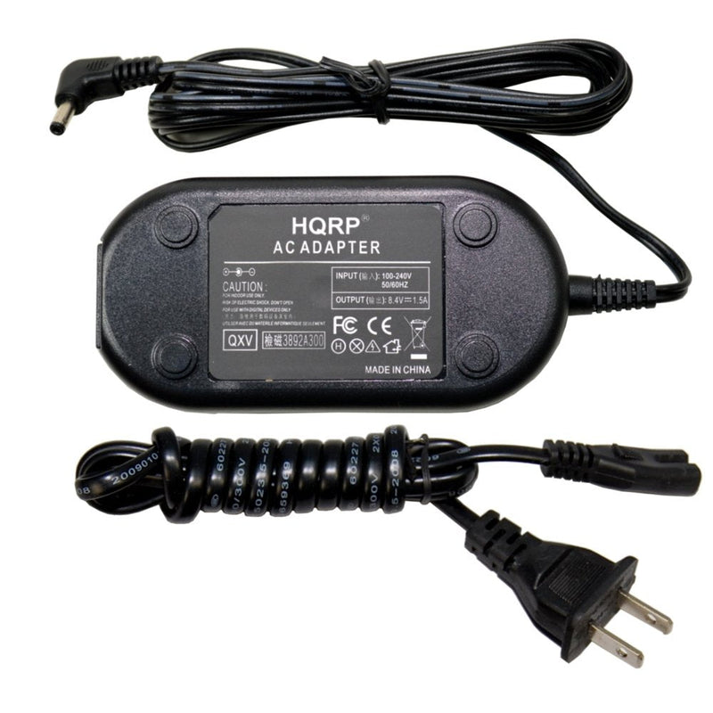 HQRP AC Adapter Charger Compatible With Canon CA-570 VIXIA HF G10 HF G20 HF G21 HF G30 HF S11 HF S20 HF S30 HF S200 HF S21 VIXIA HF M32 HV20 HV30 HV40 XA10 ZR80 ZR85 ZR90 Camcorder + Euro Plug Adapter