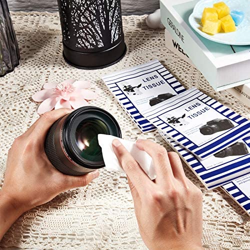 500 Pieces Lens Cleaning Paper Tissue and 2 Double Sided Cleaning Cloth-Lens Cleaning Paper for Camera Lenses, Microscopes, Computer Screens, Magnifiers, Glasses, 10 Booklets