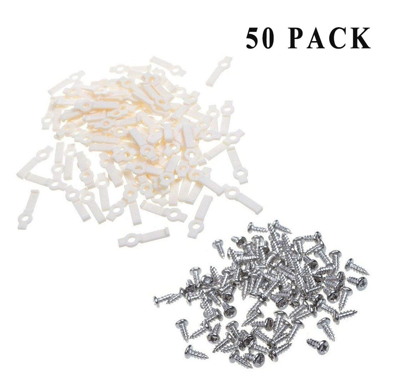 [AUSTRALIA] - EPBOWPT 50pcs LED Light Strip Mounting Bracket Fixing Clip - One Side Fixing, Screws Included, Ideal for Non-Waterproof 10mm Width LED Light Strips Non-Waterproof Strip Clips 