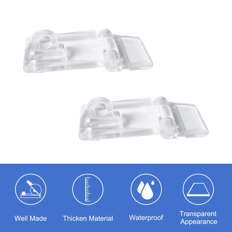 [AUSTRALIA] - INCREWAY Acrylic Hasp Buckle, 10Pcs 25x55mm Crystal Clear Mini Hinge Latch Hasp Lock Transparent Jewelry Box Latch Buckle 
