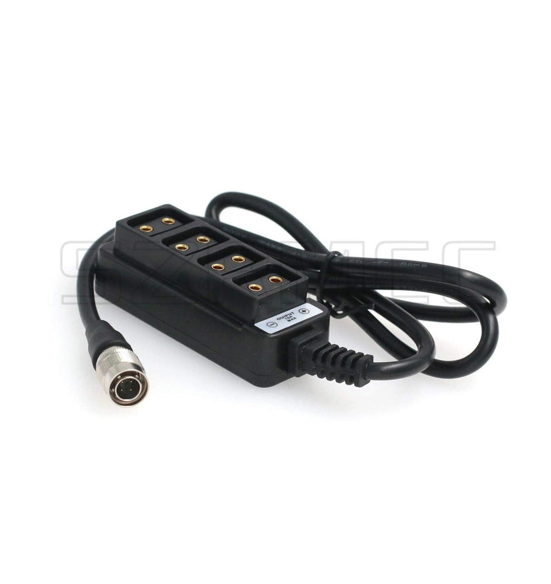 SZRMCC Hirose 4 Pin 12V Power Out to 4 D tap Splitter P tap Splitter Cable for Sony F5 F55 FS7 Camera (6''inch) 6''inch