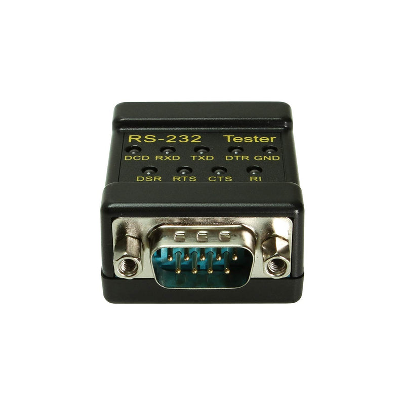 Cablemax RS-232 LED link Tester DB-9 Male to DB-9 Female