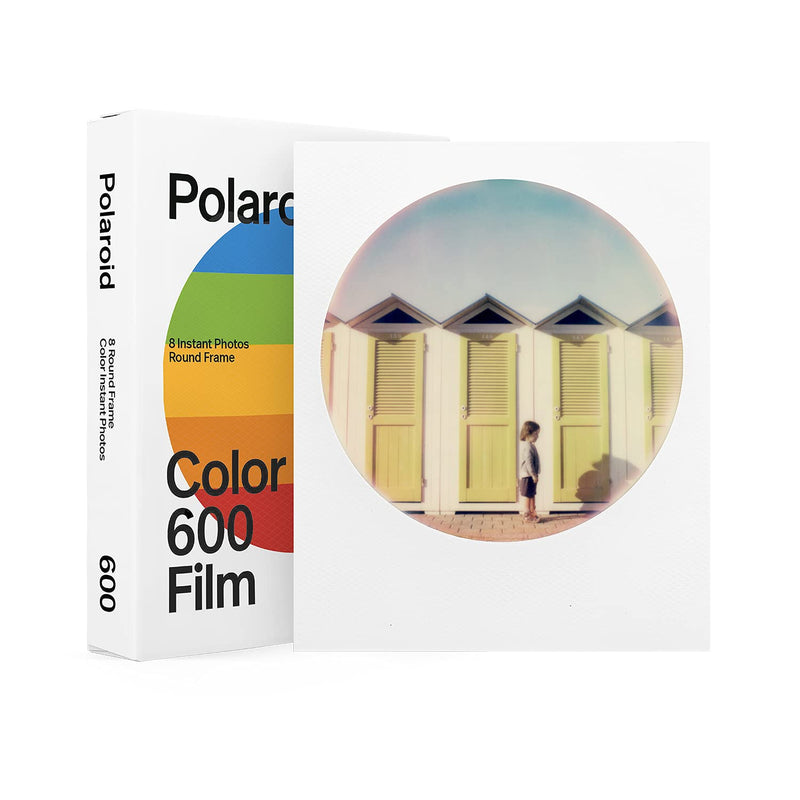 Polaroid Color Film for 600 - Round Frame 8 Frames + Grey Album Holds 32 Photos