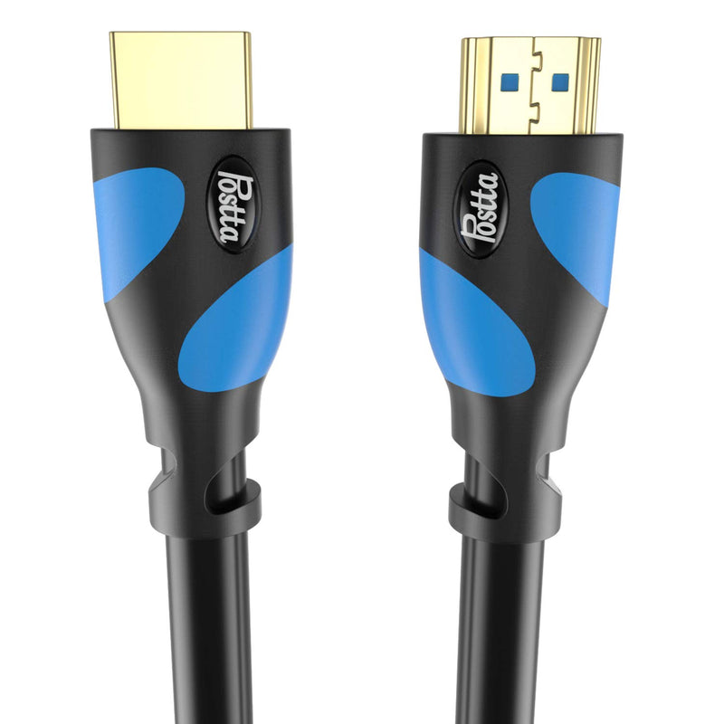 [AUSTRALIA] - HDMI Cable 40 Feet Postta 4K HDMI2.0 Cable Support 4K(2160P),3D,1080P,Ethernet,Audio Return(ARC)-(Black-Pale Blue) 40FT Pale Blue 