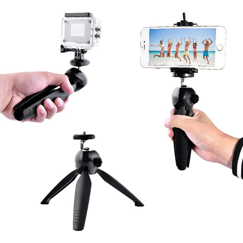 Mini Phone Tripod,YUNTENG Lightweight Tabletop Tripod for iPhone Samsung Cellphone Camera DSLR Gopro with 360 Rotating Metal Ball Head & Universal Phone Mount Holder