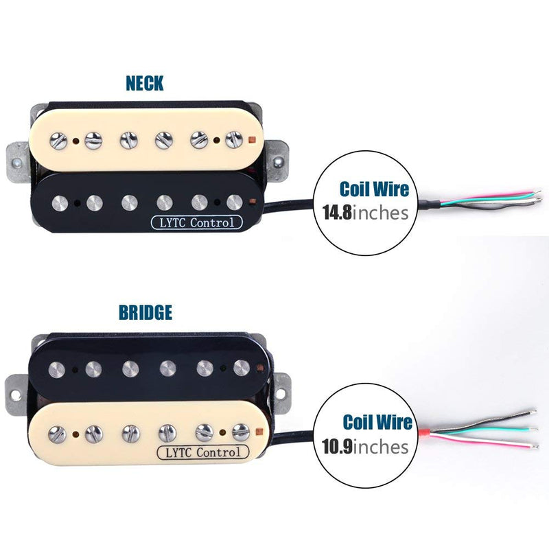 ASCENDAS HS2 Electric Guitar Double Coil Alnico 5 Humbucker Pickups Neck and Bridge Set for Gibson Les Paul Replacement