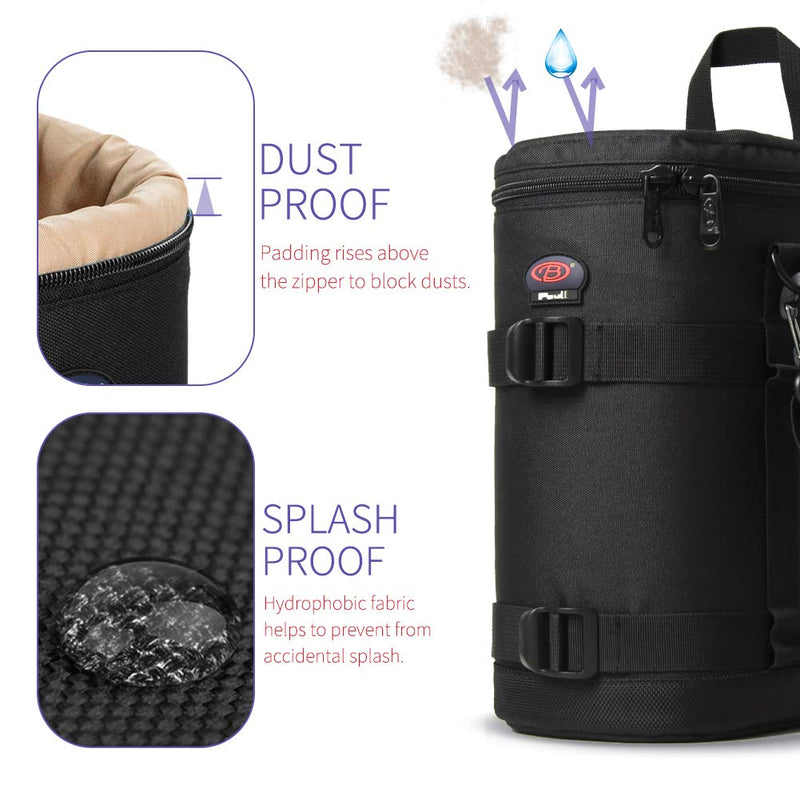 [AUSTRALIA] - Lens Pouch for DSLR Camera Lens Fits for Canon, Nikon, Pentax, Sony, Olympus, Panasonic, and Other Lens BL-0009 BL-009 