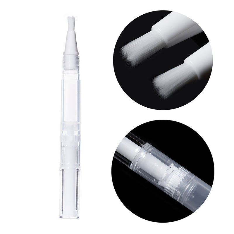 TWY 10 Pack 3ml Transparent Empty Nail Oil Twist Pen Cosmetic Container Lip Gloss Brush Applicators Eyelash Growth Liquid Tube with 10 Pack 3ml Plastic Graduated Transfer Pipettes