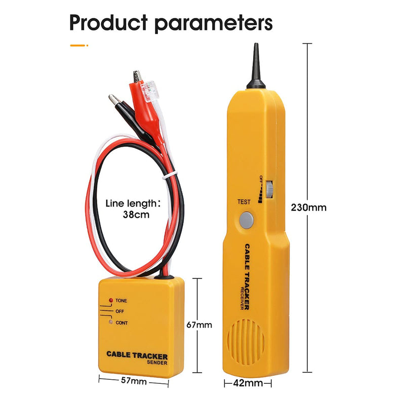 Wire Tracer Electrical Circuit Tracer Tone Generator and Probe Kit,Circuit Breaker Finder Network Cable Continuity Tester Electric,Automotive Wire Tracker Telephone Line Finder Toner Detector Tool