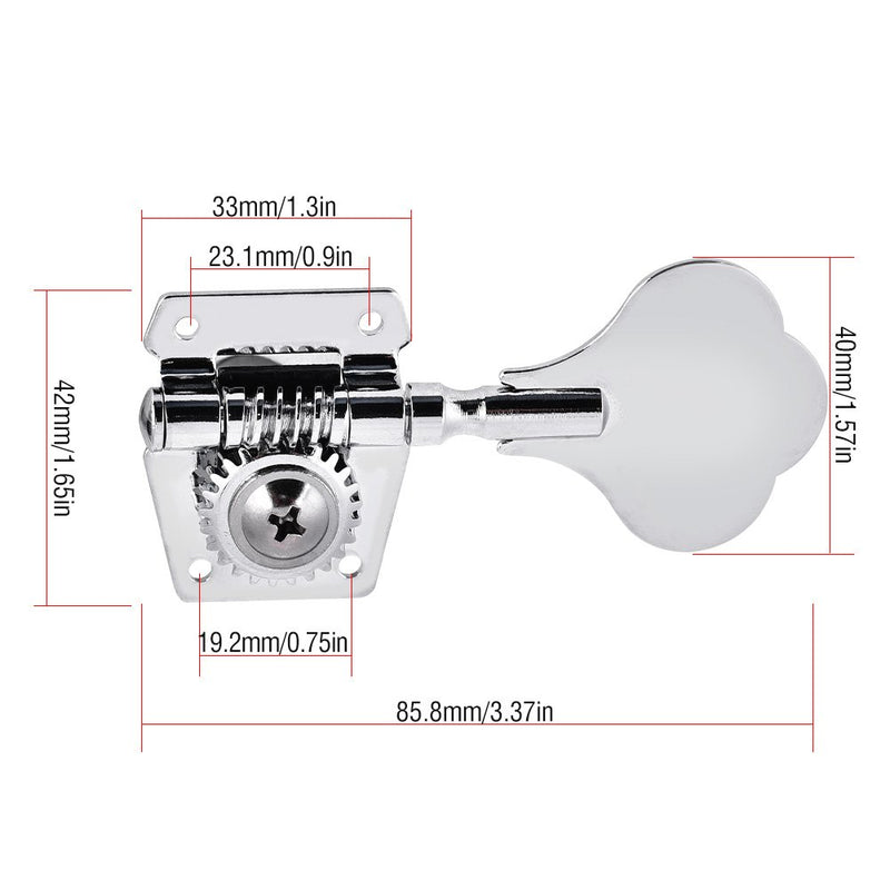 Guitar Tuning Pegs, 2L2R Open Gear Guitar String Tuners Plum Shape Machine Head