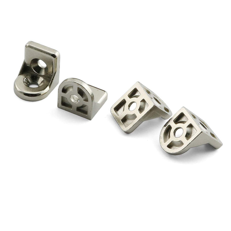 PZRT Angle Arbitrary Bracket Set,Round Corner L Connector Fasten Connector for 2020 Series Standard 6mm Slot Aluminum Profile