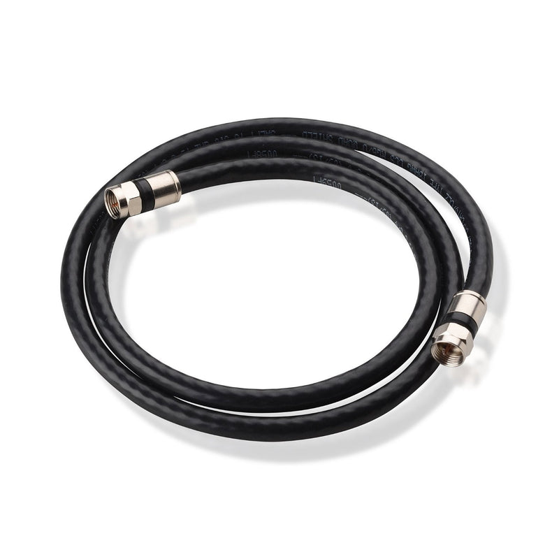 [AUSTRALIA] - Cable Matters 3-Pack CL2 in-Wall Rated (CM) Quad Shielded Coaxial Cable 3 ft (RG6 Cable, Coax Cable) in Black 