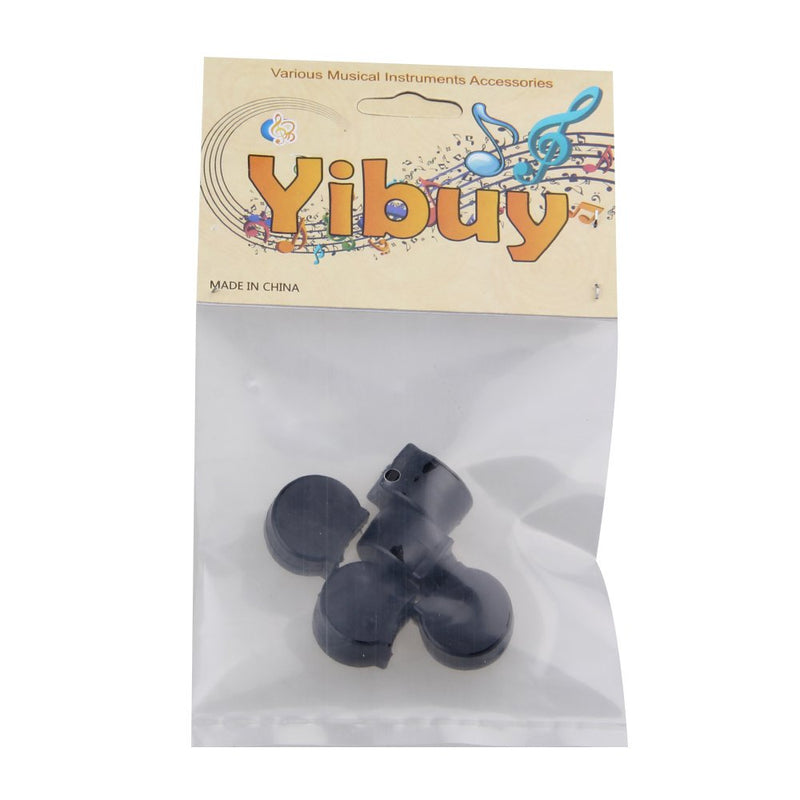 [AUSTRALIA] - Yibuy Black Soft Rubber Clarinet Thumb Rest Cushion Protector Pack of 5 