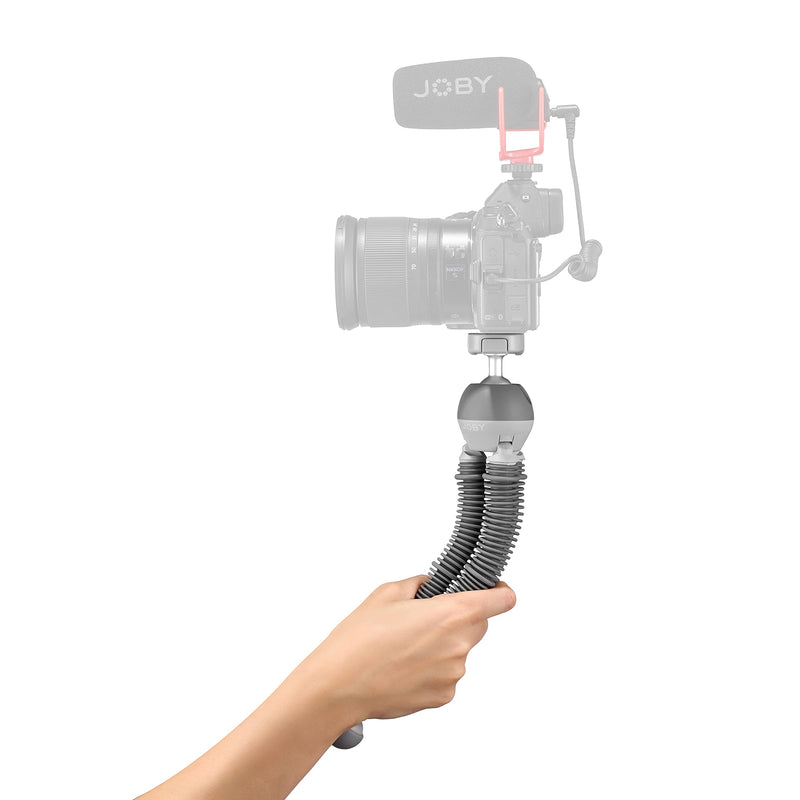 JOBY PodZilla Large Flexible Tripod with Ball Head Included, for Compact Mirrorless Cameras or Devices up to 2.5kg, Gray, JB01661-BWW