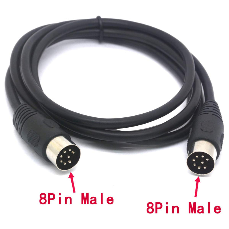 [AUSTRALIA] - PIIHUSW 8 PIN DIN Cable Male to Male MIDI Extension Cord for Bang and Olufsen B&O PowerLink BeoLab (1.5 Meter) 1.5 meter 