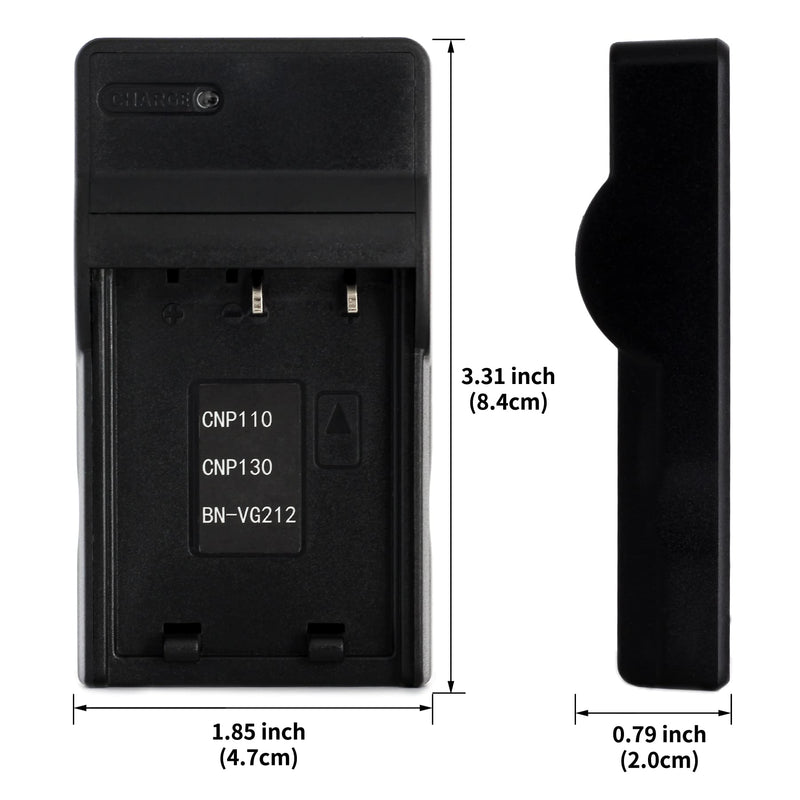NP-110 USB Charger for Casio Exilim EX-FC200S, Exilim EX-Z3000, Exilim EX-ZR10, Exilim EX-ZR15, Exilim EX-ZR20, Exilim Zoom EX-Z2000, Exilim Zoom EX-Z2200, Exilim Zoom EX-Z2300 Camera and More