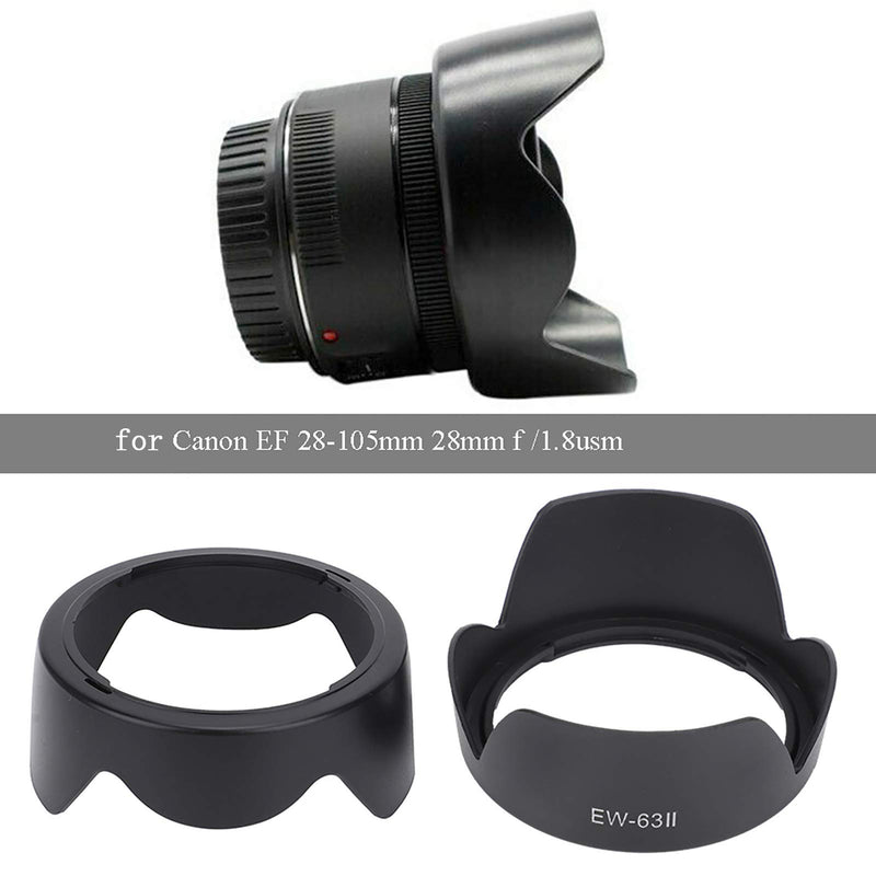 Mugast EW-63II Lens Hood,Camera Lens Shell Cover Case Sunshade Hood Protector Replacement for Canon EF 28-105mm 28mm f/1.8 USM