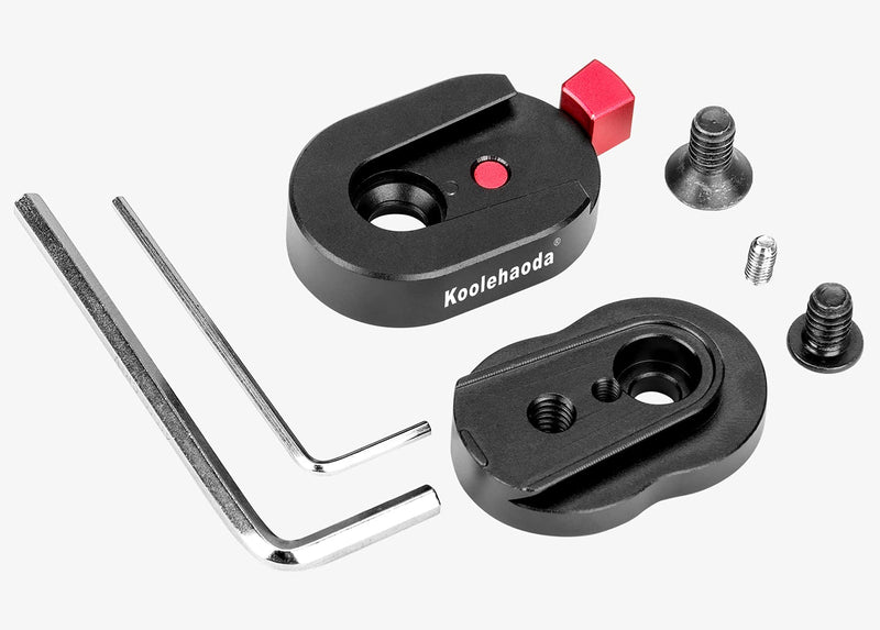Koolehaoda Mini Quick Release Plate System with 1/4" Screw for Camera Tripod, Gimbal, Monopods,Video Monitors, Magic Arm, Flash Bracket, Stabilizer 1/4 Mini QR