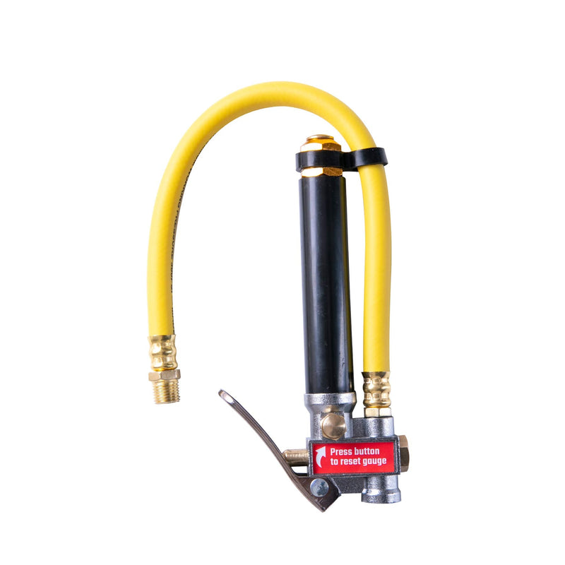 CRAFTSMAN CMXZTSG1005NB Dual Foot Inflator and Gauge, 1/4-inch, Black and Yellow