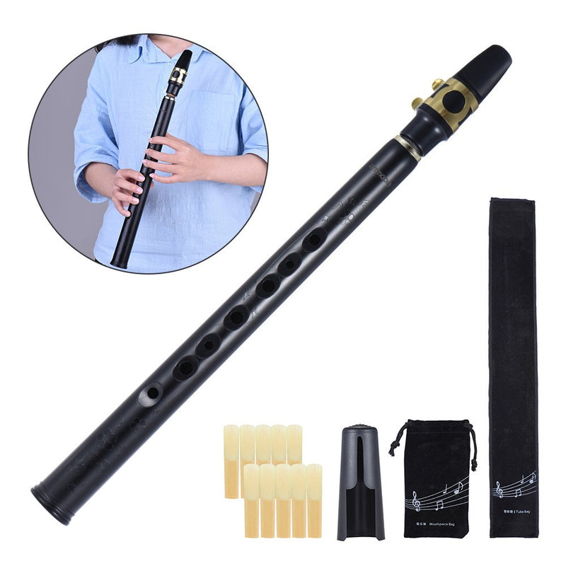 ammoon Pocket Saxophone Bb Mini Saxophone ABS with Alto Mouthpieces 10pcs Reed Carrying Bag Woodwind Instrument