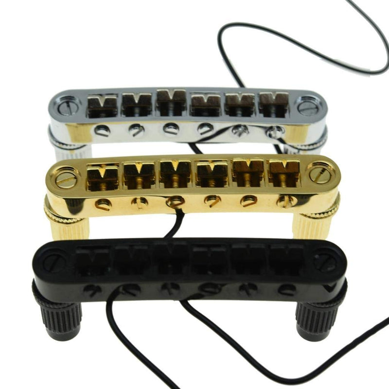 KAISH Tune-o-Matic Piezo Guitar Bridge Pickup LP Piezo Guitar Bridge Pickup for Les Paul Black