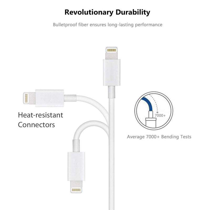 Apple iPhone/iPad Charging/Charger Cord Lightning to USB Cable[Apple MFi Certified] Compatible iPhone 11/ X/8/7/6s/6/plus/5s/5c/SE,iPad Pro/Air/Mini,iPod Touch(White 1M/3.3FT) Original Certified 1Pack