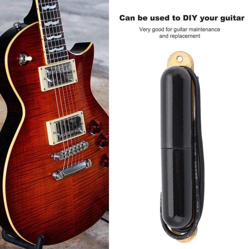 Alomejor Electric Guitar Pickup V Magnet Lipstick Tube Pickups Single Coil Pickup For Electric Guitar Black
