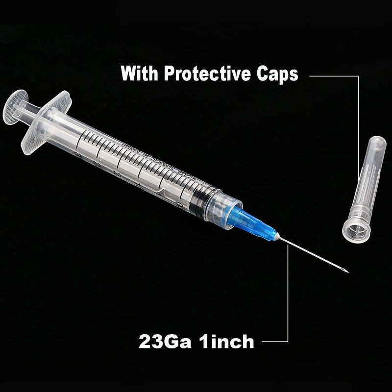 100Pack 3ml/cc with 23Ga 1” Safety Individually Wrapped