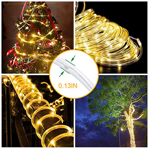 [AUSTRALIA] - LED Rope Lights 32.8ft 100 LED Strip Lights Cosumina Waterproof Fairy Lights Dimmable LEDs for Garden Camping Party Decor Indoor Outdoor Landscape Lighting Patio Tree Light Rope Warm White 