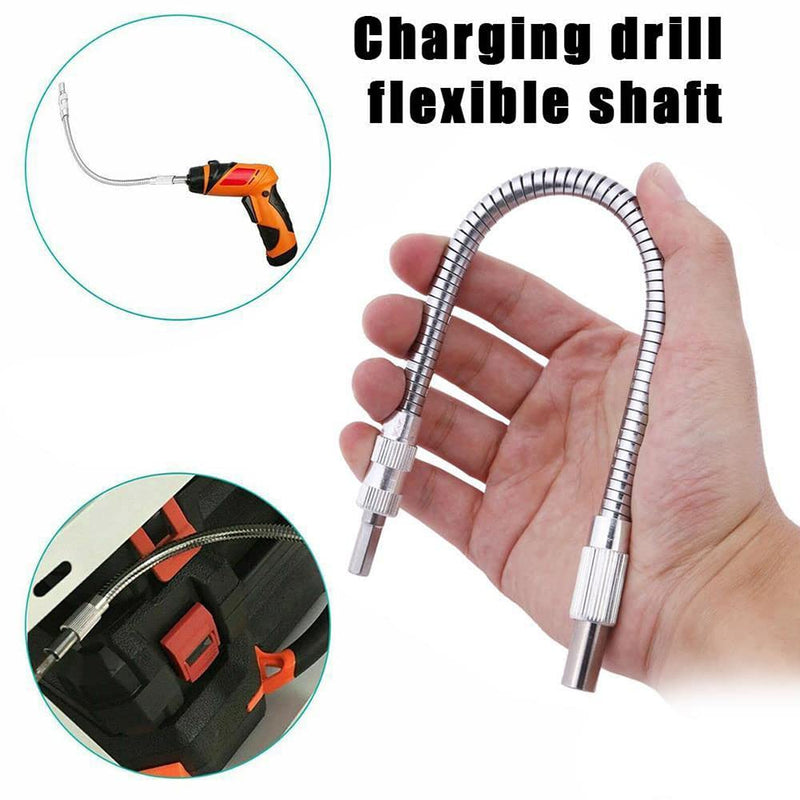Utoolmart Flexible Shaft Extension Drill Bits, Magnetic Extention 1/4" Hex Shaft Screw Drill Connection Tip, 6.7-inch Flexible Drill Bit Extension, for Electric Screwdriver Power Impact Drill 170mm