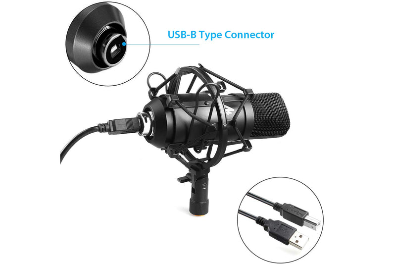 Maono AU-A04 Studio Microphone Kit USB Connection Table Spring Loaded Boom Arm and Pop Filter