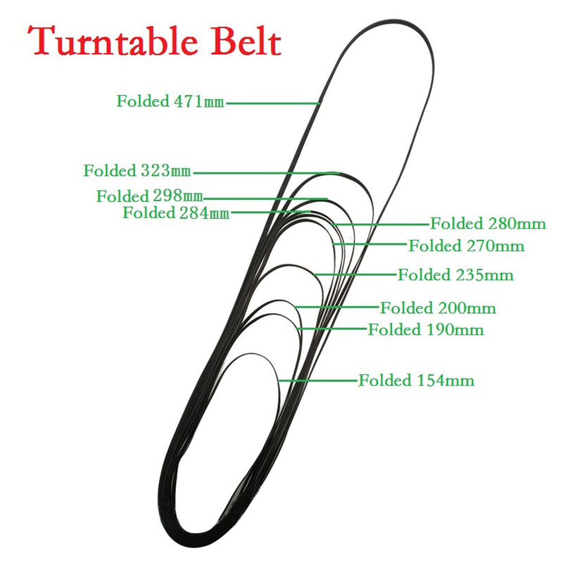 11pcs Turntable Belt Different Specifications Rubber Belt Replace Turntable Phono/Tape/CD Plattenspieler Drive Belt,11Sizes