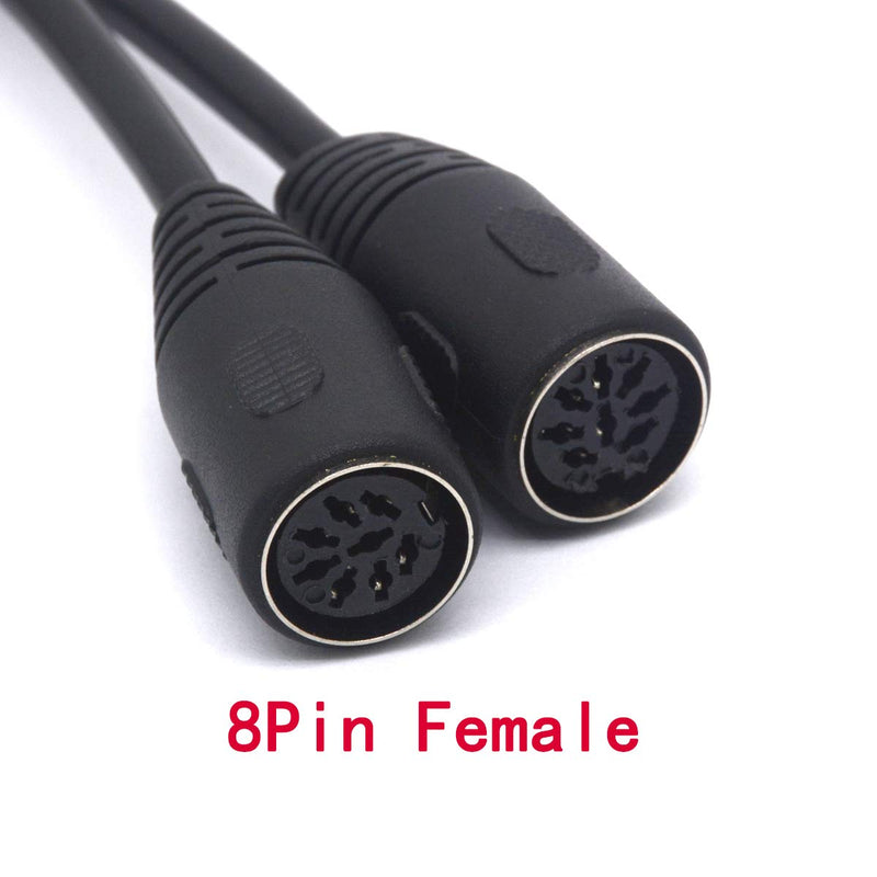 Tomost MIDI Splitter 8 Pin DIN Y Adapter Cable 1 Male to 2 Female Din Plug Large Size