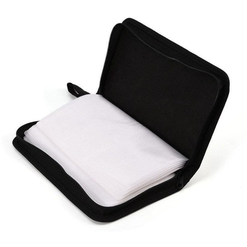 [AUSTRALIA] - Zerone PU Leather CD Case, 80 Capacity Heavy Duty CD Wallets Portable VCD DVD Disc Storage Case Bag Organizer Holder(Black) Black 