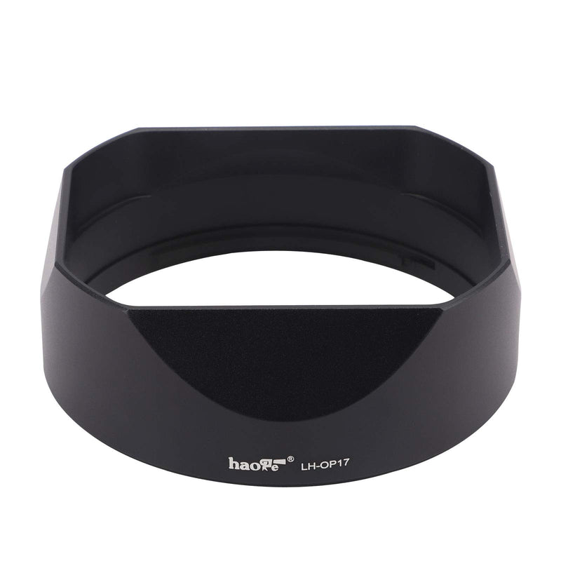 Haoge LH-OP17 Square Metal Lens Hood Shade with Metal Cap Set for Olympus M.ZUIKO ED 17mm f/1.2 PRO Lens 17MM F1.2