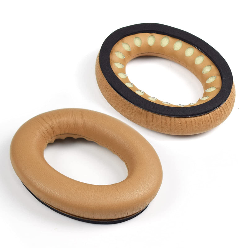 [AUSTRALIA] - MOLGRIA Lambskin Ear Pads Cushion, Replacement Sheepskin Earpads for Bose Quiet Comfort QC 35 II QC35 QC35ii QC15 QC25 QC2 AE2 SoundLink SoundTrue Headphones(Tan Tan 