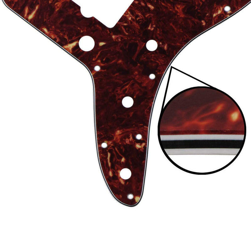 [AUSTRALIA] - IKN 4Ply Red Tortoise Shell 65 60s Vintage Pickguard Guitar Scratch Plate w/Screws Fit American/Mexican Made Vintage Style Jazzmaster Pickguard Replacement 