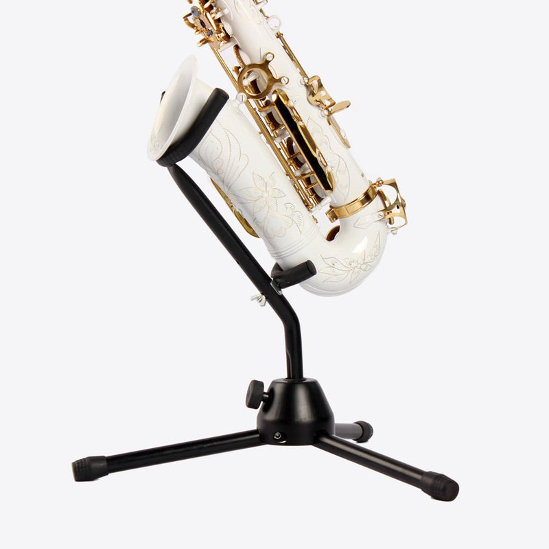 ammoon Holder Tripod Stand Metal Leg Detachable Portable Foldable for Tenor/Alto Saxophone