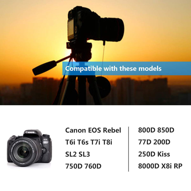 SinFoxeon ACK-E18 Camera AC Power Adapter DR-E18 Dummy Battery Coupler Kit for Canon EOS Rebel T6i T6s T7i T8i SL2 SL3 750D 760D 800D 77D 200D RP Cameras